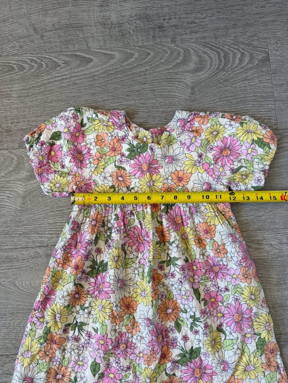 Zara Girls Floral Puff Sleeve Dress Size 4-5 Years 110cm - Picture 8 of 9